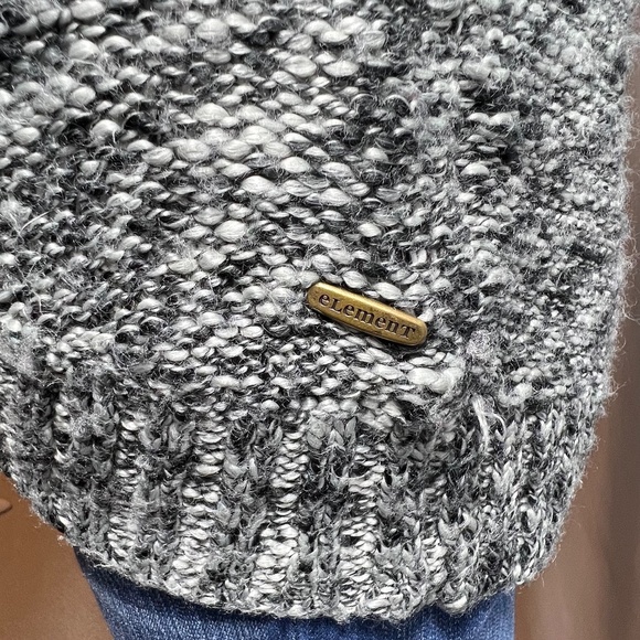 Element Open Cardigan Sweater Size Small Heathered Black & Grey - Picture 6 of 9